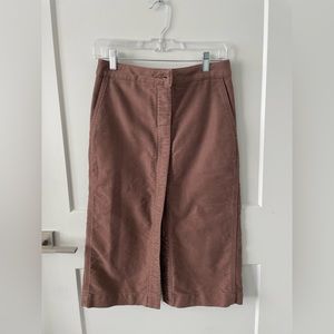 Uniqlo U Lemaire dusty pink denim midi skirt with two way zipper